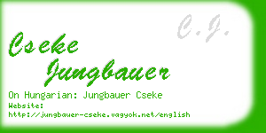 cseke jungbauer business card